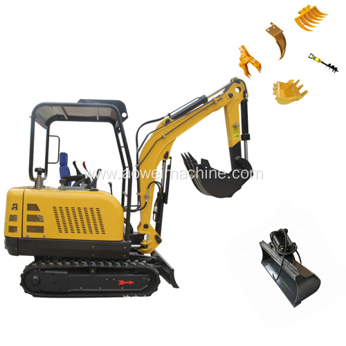 Free Shipping Mini Excavator 1t Small Digger 1 Ton Excavator with Rubber Track jackhammer